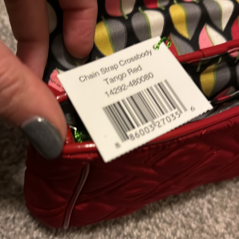 NWT Vera Bradley red crossbody bag - Picture 6 of 9